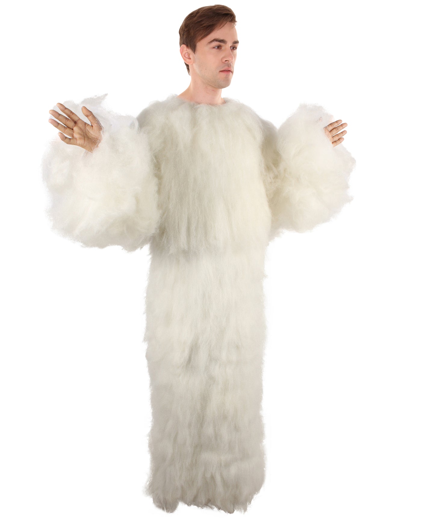 Unisex White Furry British TV Naughty Cloud Costume | Best for Halloween | Flame-retardant Synthetic Fiber