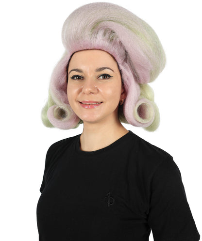 HPO Women nique Drag Queen Wavy Multiple Wig by Imstyle |  Bold Styled Wig | Adjustable Cap for Comfort | Cosplay and Halloween Themed Parties