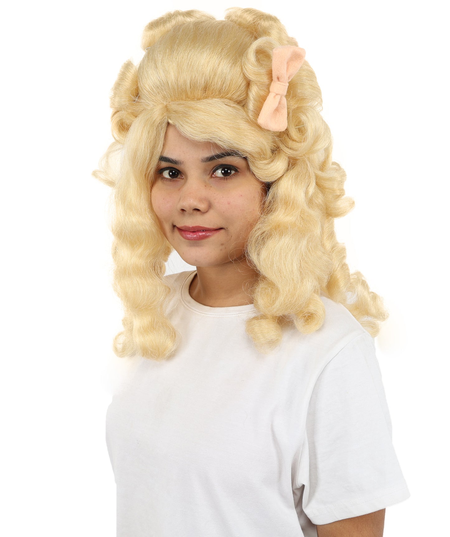 HPO Women’s Pop Diva Inspired Wig | Voluminous Blonde Beehive Hairstyle | Synthetic Costume Hair for Cosplay, Halloween, Stage & Themed Parties