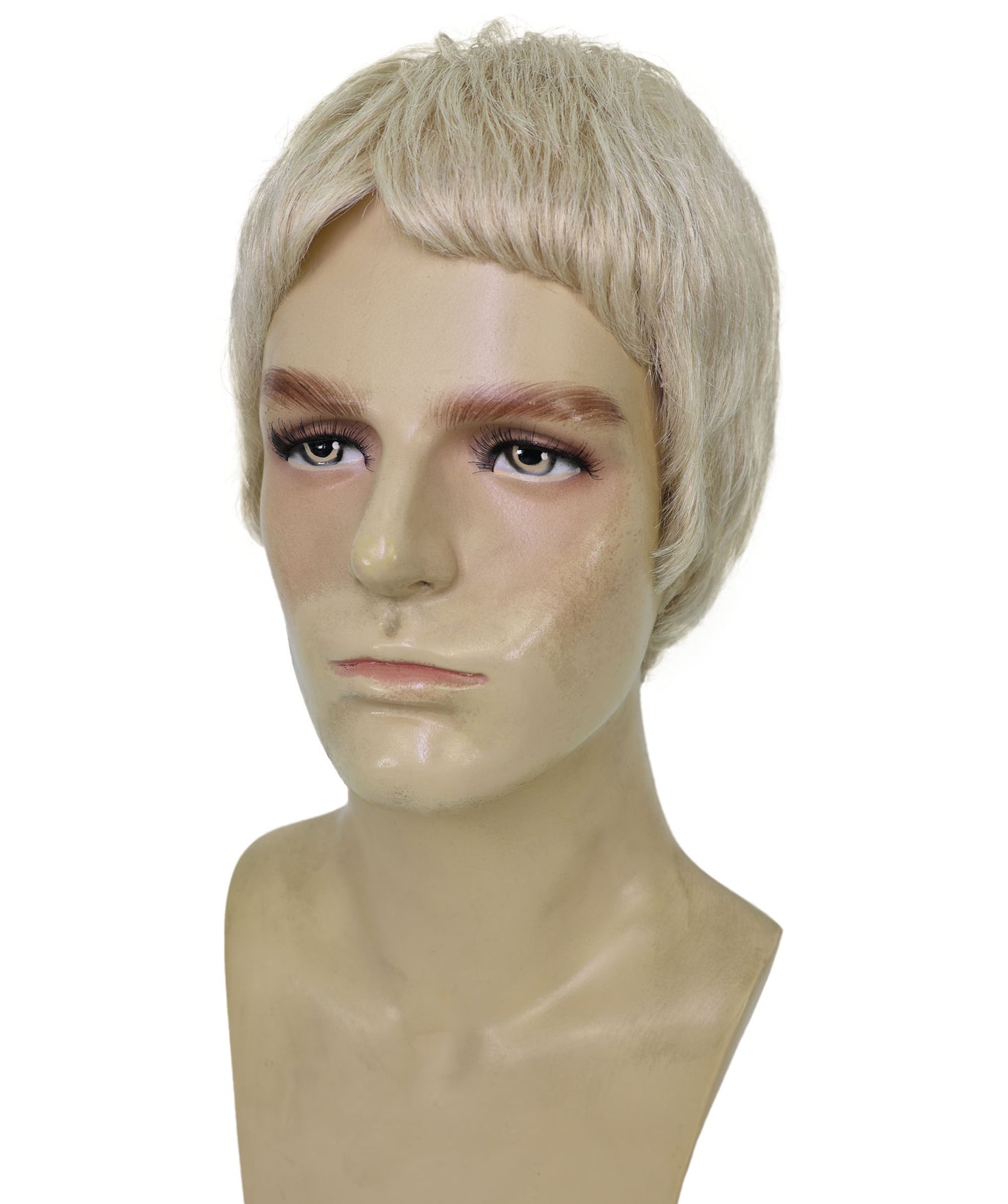 Men’s Short Blonde Buzz Cut Wig | Rapper Inspired Synthetic Hairpiece | Halloween, Stage Performance & Party  Wig