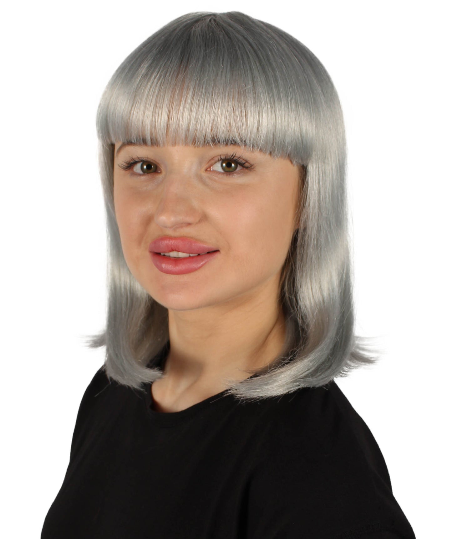 HPO Women's Shoulder Length Bob Wig Collection | Straight Halloween Wig Multiple Color Option | Premium Breathable Capless Cap