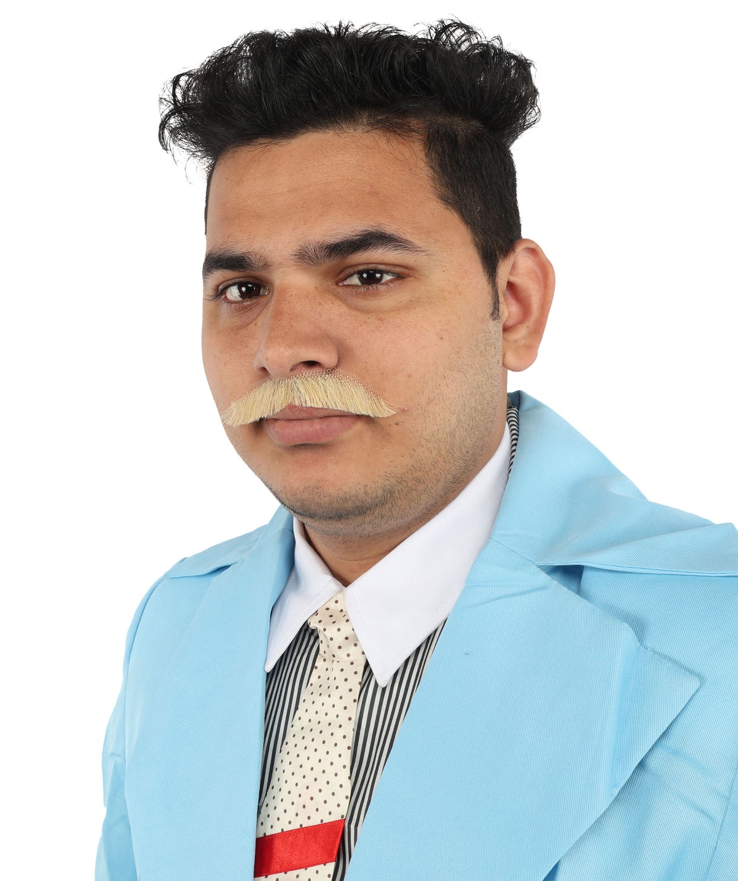 Men's Human Hair Moustache | Facial Hair Multiple Colours Option | HPO