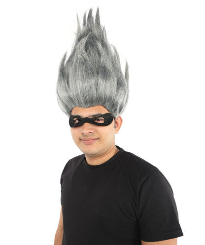 HPO Animated Movie Supervillain Wig , Troll Wig , Premium Breathable Capless Cap