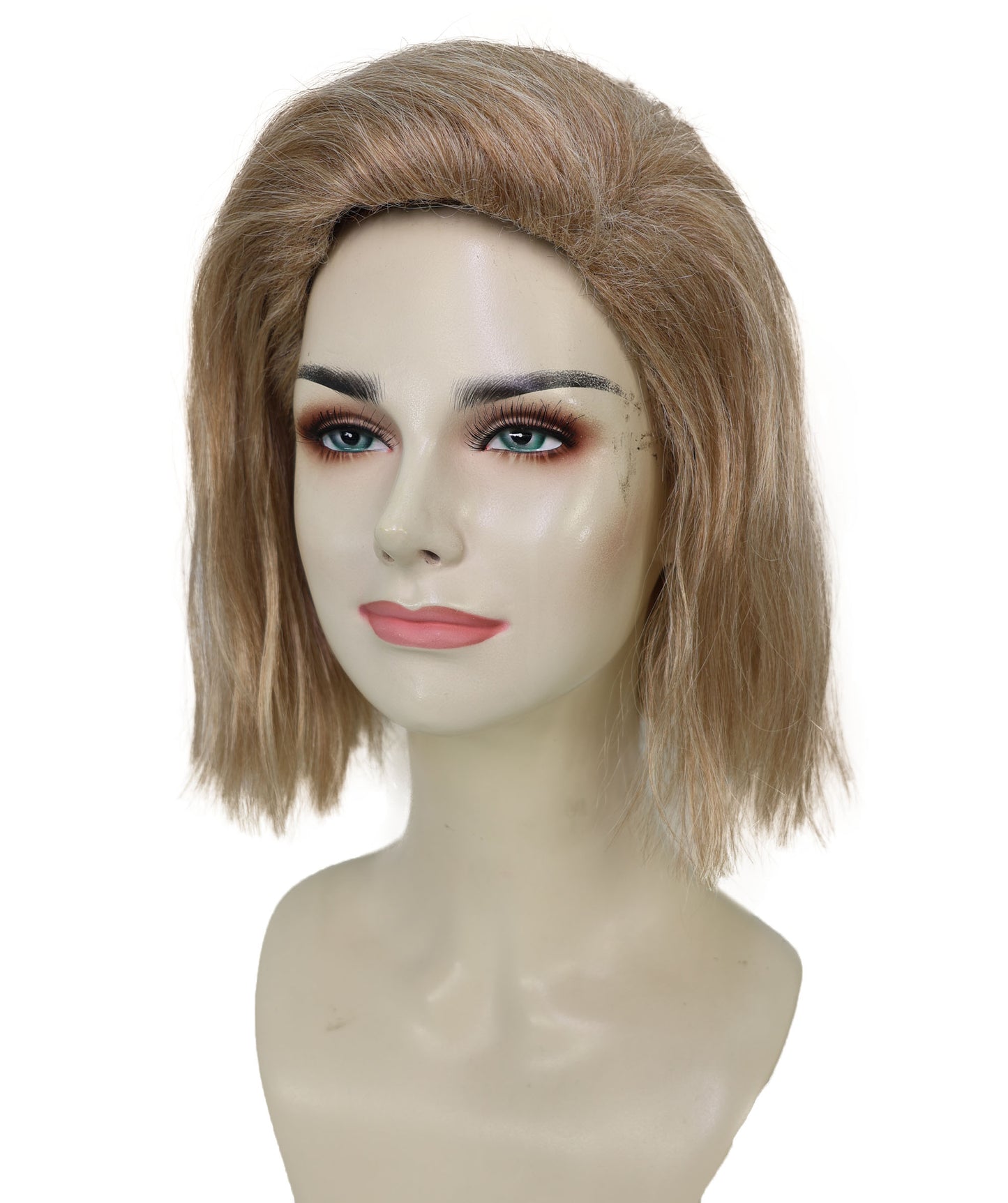 Adult Women's 10" Inch Short Length Halloween Cosplay Ombre Pop Star Fireworks Costume Wig, Synthetic Soft Fiber Hair | Multicolor Options | HPO