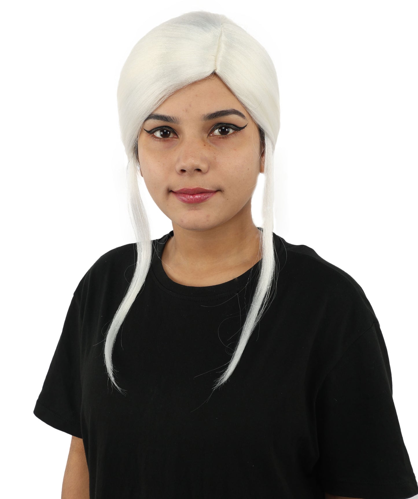 HPO Women’s Margo Gru-Inspired Long-Length Brown Wig | 17 Inch Hairpiece Halloween, Cosplay, and Themed Parties | Natural-Looking Synthetic hair with Capless Cap