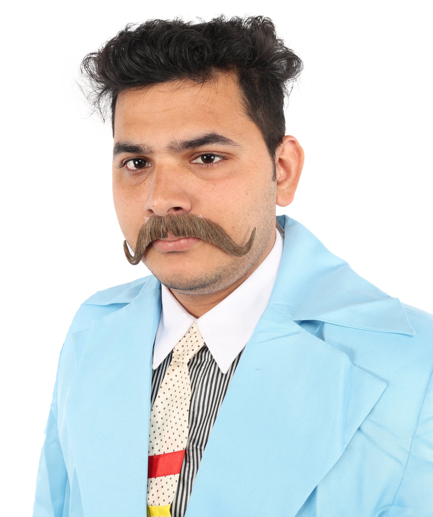 Men's  Stylish Moustache Set | Brown Fancy Facial Hair