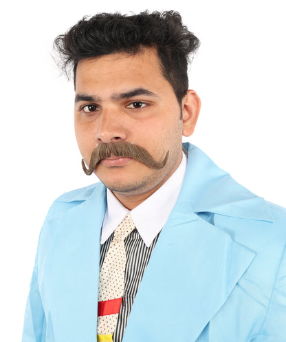 Men's  Stylish Moustache Set | Brown Fancy Facial Hair