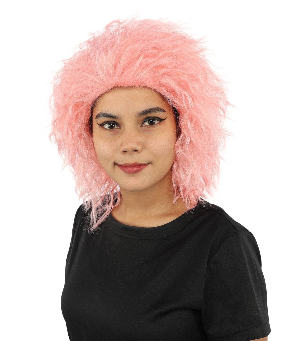 HPO Adult & Teen Women’s 15-Inch Curly Wig | Multiple Color Options | Wavy Voluminous Style | Idal for Costume, Cosplay, and Themed Events