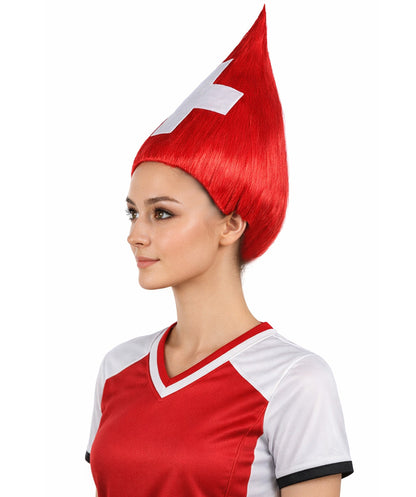 Switzerland Flag Sport Troll Wig | Premium Breathable Capless Cap