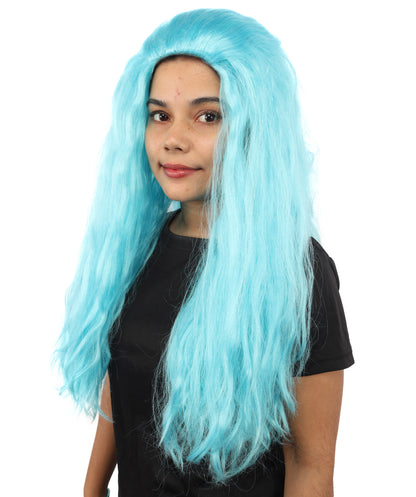 HPO Women’s Pink Long Wavy Wig | 25 Inch Long Hair with Capless Cap Design | Ideal for Playful at Halloween Cosplay, and Themed Parties
