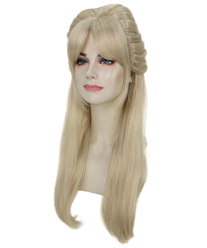 Women's Doll-Inspired Blonde Long Retro Wig | Halloween and Cosplay Wig | Flame-retardant Synthetic Fiber
