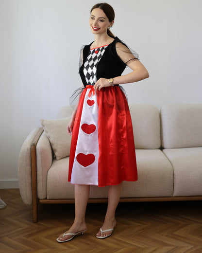 Women's Queen of Hearts Costume | Multi Color Fancy Costume