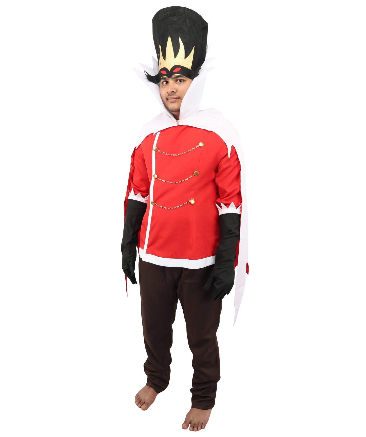 HPO Men's Anime Stolas Costume Set| Cloak, Tops, Pants, and Hat for Cosplay & Halloween