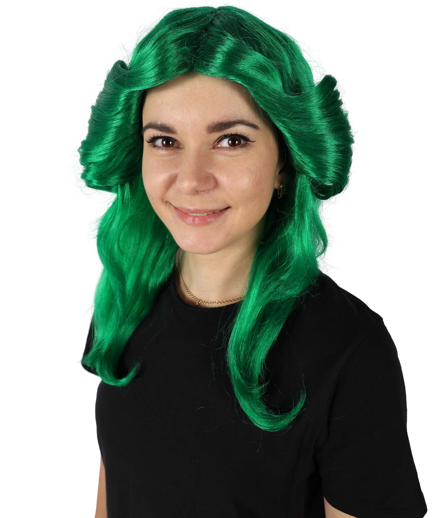 HPO Women's 70's Flick Multiple Color Retro Wig, Flame-retardant Synthetic Fiber