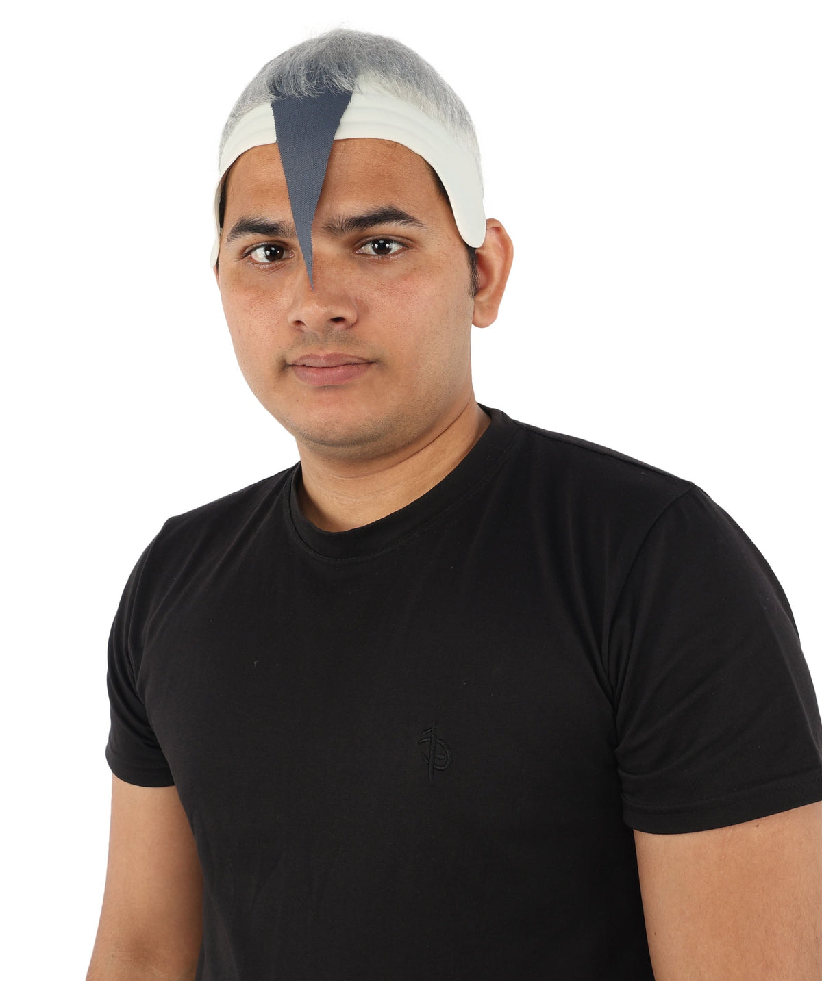 HPO Adult Men's Men's Adhesive Front Military Wig | Multicolor Options | Dark High and Tight Style with Glue-On Sideburns, Synthetic Fiber & Realistic Hairline | Halloween, Sci-Fi Roleplay, Special Effects Makeup & Costume Events