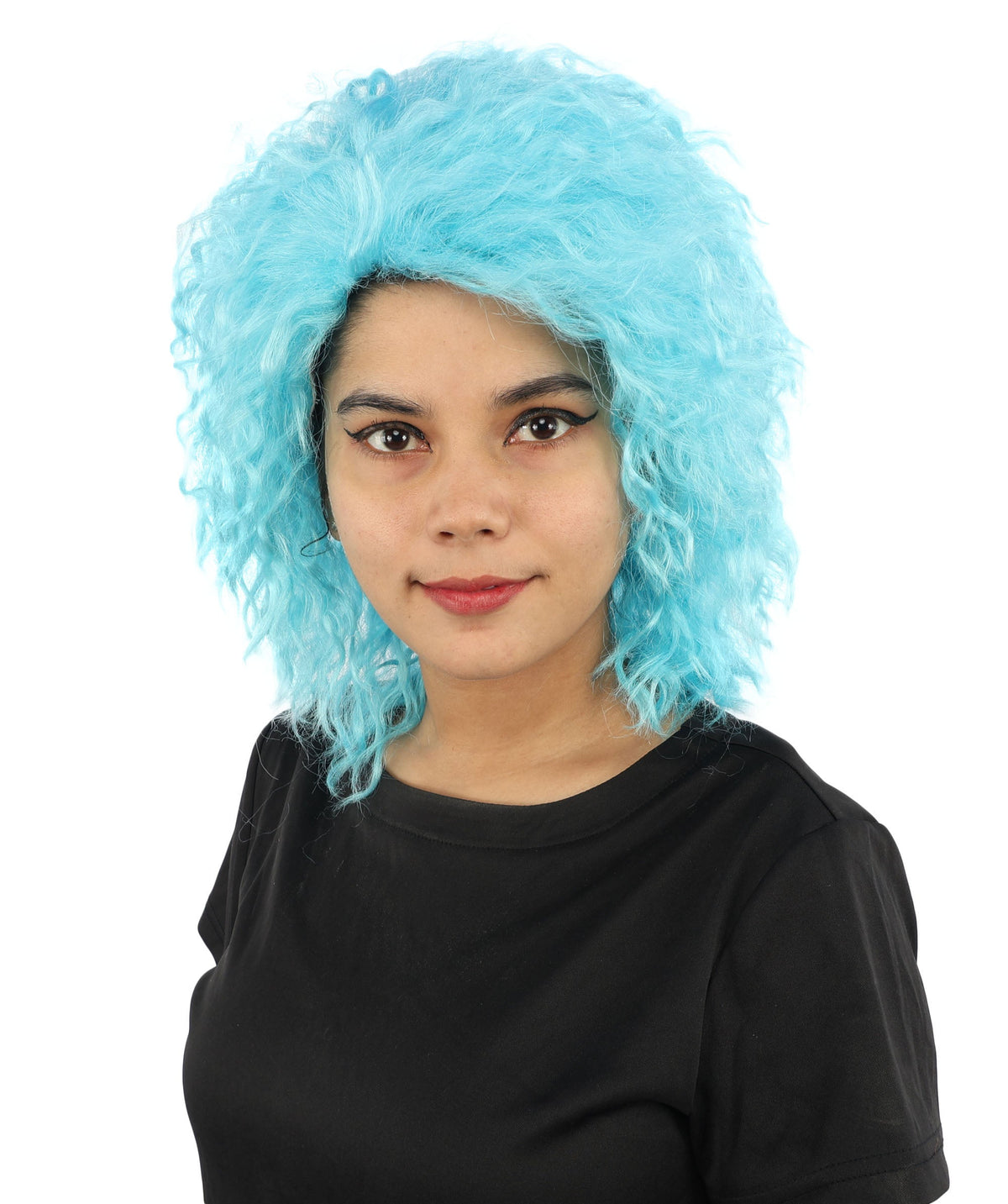 HPO Adult & Teen Women’s 15-Inch Curly Wig | Multiple Color Options | Wavy Voluminous Style | Idal for Costume, Cosplay, and Themed Events