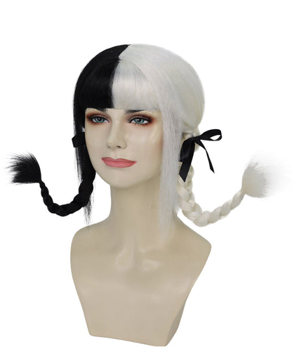 Singer Womens Ponytail Wig | White & Grey Celebrity Wig | Premium Breathable Capless Cap