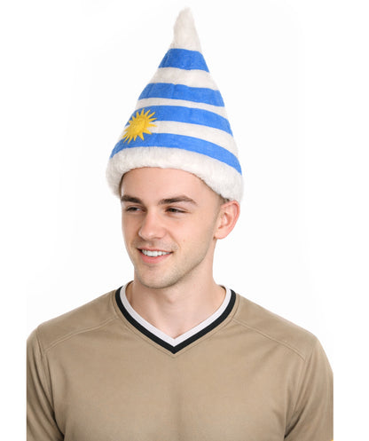 Uruguay Flag Sport Troll Wig | Blue White Latin Wig | Premium Breathable Capless Cap