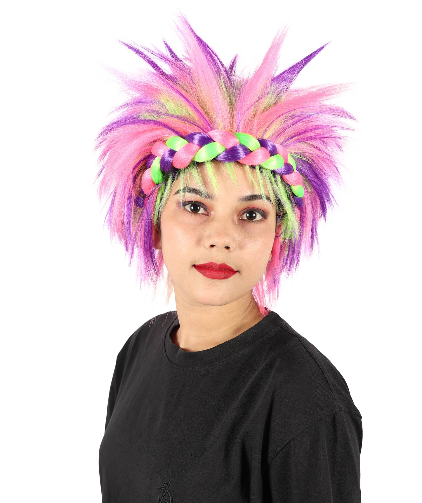 Burning Manstyle Funfur Costume Wig | Colorful Fluffy Playwear Hairpiece | Festival, Rave, Party & Creative Roleplay Accessory