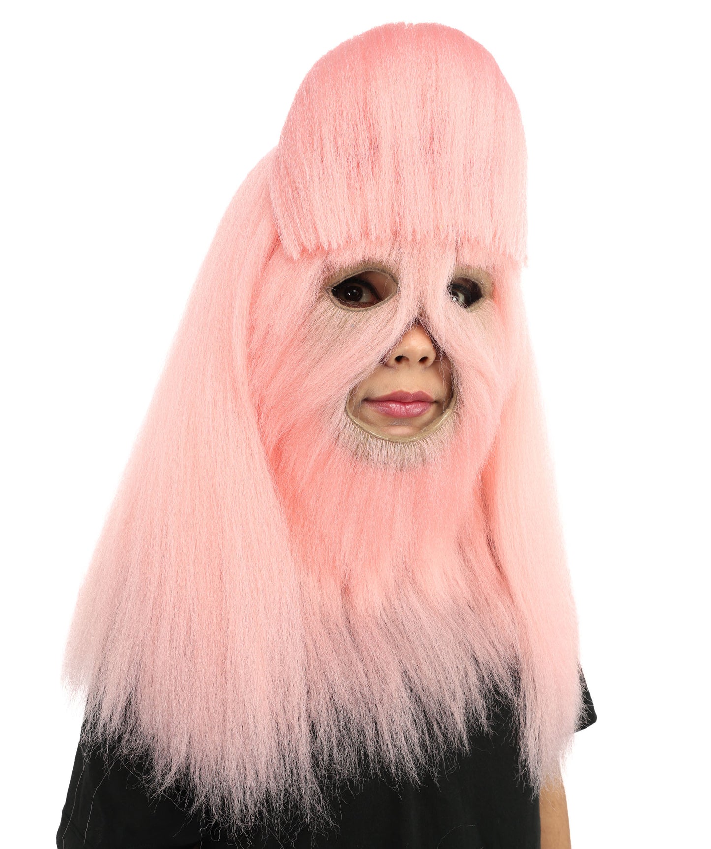 HPO Teen Extreme Hairy Person Costume Bundle & Mask Set - Full-Body Hair Suit Extra-Long Costume Wig for Halloween, Cosplay & Parties - Multiple Color Options