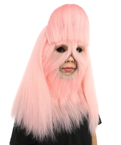 HPO Teen Extreme Hairy Person Costume Bundle & Mask Set - Full-Body Hair Suit Extra-Long Costume Wig for Halloween, Cosplay & Parties - Multiple Color Options