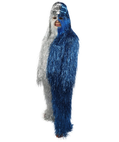 HPO Teen Extreme Hairy Two Part Costume Bundle & Mask Set - Full-Body Hair Suit Extra-Long Costume Wig for Halloween, Cosplay & Parties - Multiple Color Options