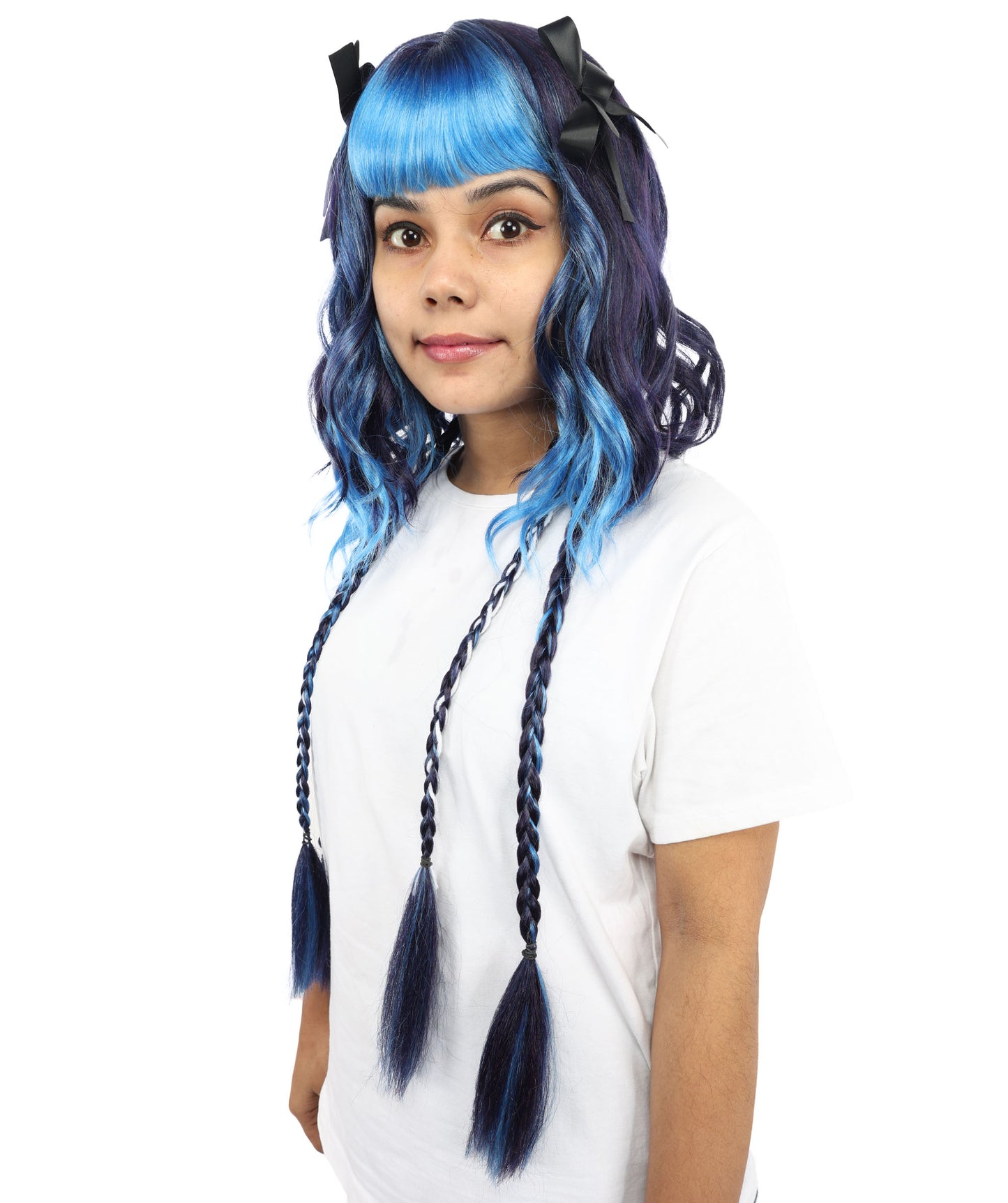 HPO Women’s Curly  Braided Jellyfish Head Wig – Ocean Inspired Fantasy Hair with Voluminous Tentacle Strands | Cosplay Outfit for Themed Parties & Creative Dress Up