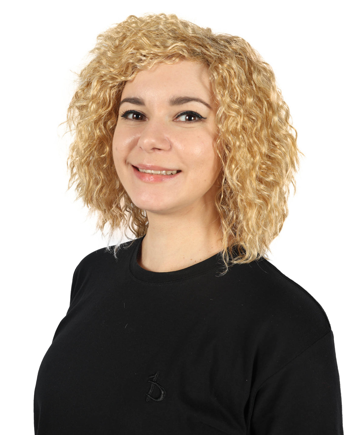 HPO Women's Short Fluffy Wavy Multiple Wig | Halloween and Party Wig | Flame-retardant Synthetic Fiber