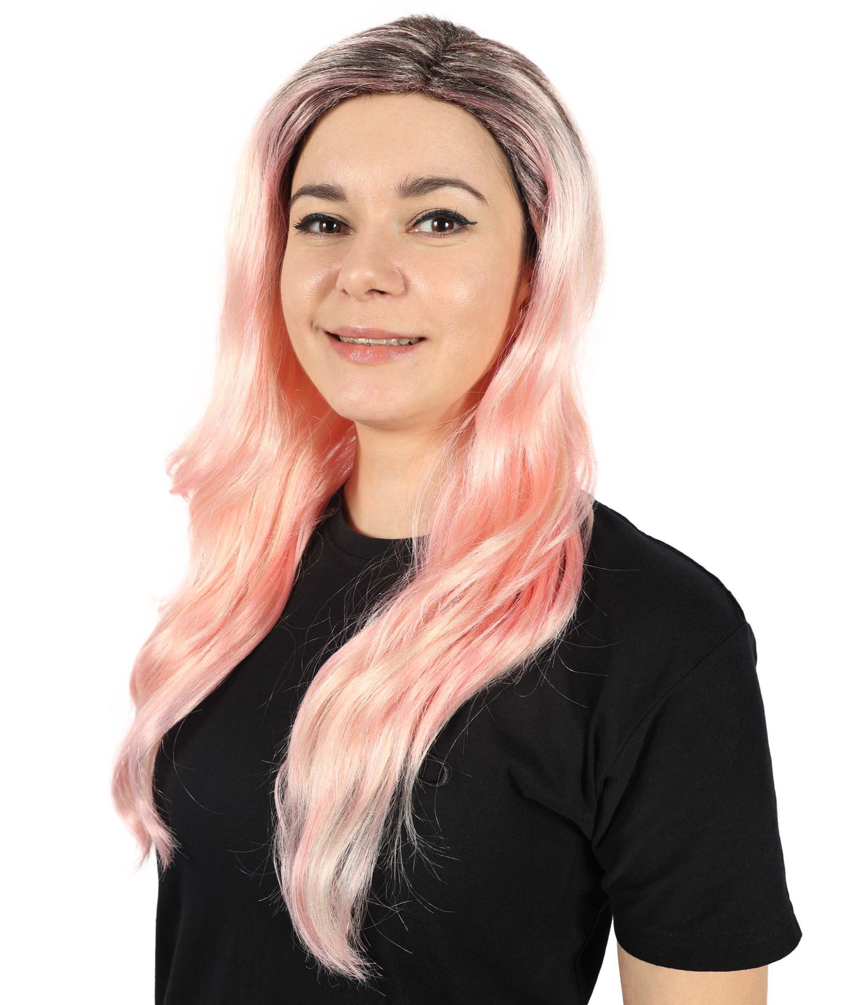 HPO  Women's Classic 90's Popstar Multiple Wig – Layered, Flirty Hairpiece with Pigtails, Perfect for Channeling a Retro Pop Icon Look, Premium Breathable Capless Cap