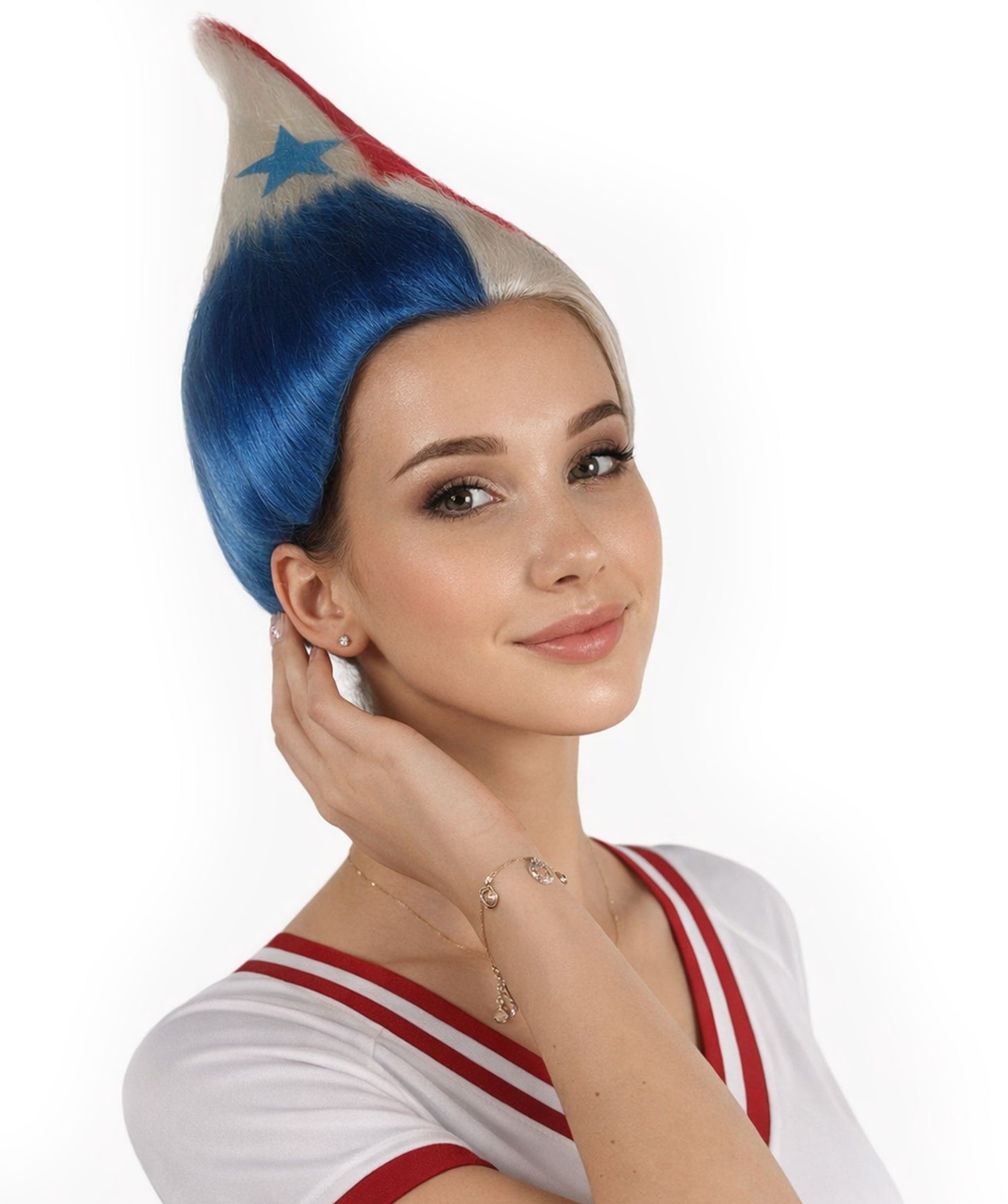 Panama Flag Sport Troll Wig | Premium Breathable Capless Cap