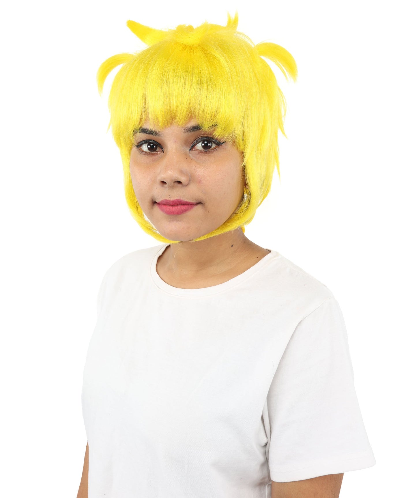 HPO Adult Women's Animal Ear Braided Wig | Multiple Color Options | Synthetic fiber, short bob with sculpted ears and long micro-braids, breathable base | Party, Halloween, theater, drag, performance, costume events