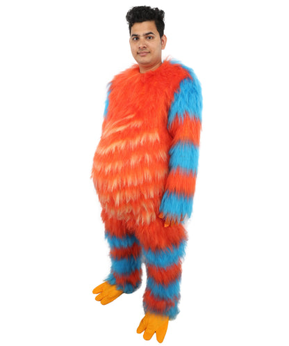 HPO Monster Bundle Costume & Mask Set – 74 Inch Full Body Fur Suit with Head Mask | Ideal for Cosplay & Halloween