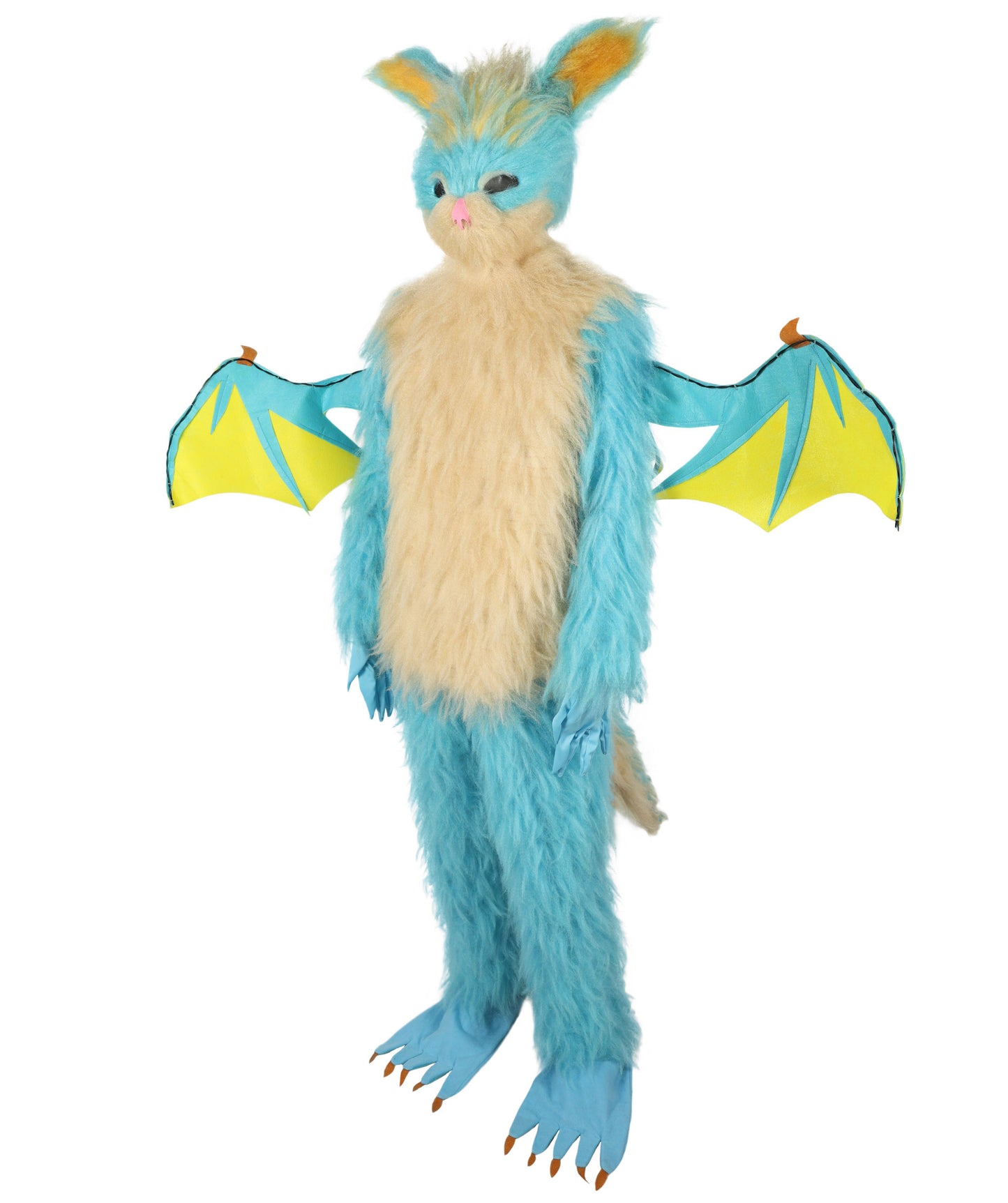 HPO Adult Unisex Carrot Guardian  Multicolor Dragon Bunny Costume & Bundel Set with Head Mask | Perfect for Halloween| Flame-retardant Synthetic Fabric