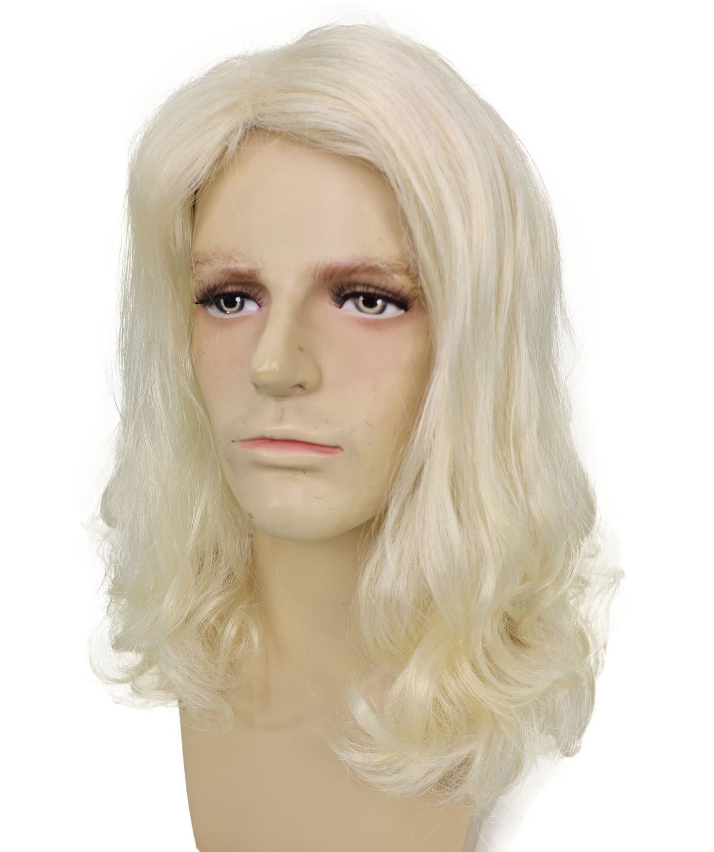 Men's Brown Barebone Medium Wavy Wig | Multicolor Options | Best for Halloween | Flame-retardant Synthetic Fiber
