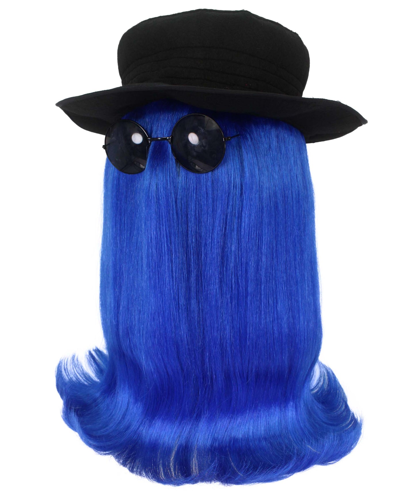 Blue Straight Creature Wig