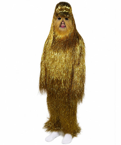 HPO Unisex Teen Extreme Tinsel Hairy Person Costume Bundle & Mask Set - Full-Body Tinsel Hair Suit Extra-Long Costume Wig for Halloween, Cosplay & Parties - Multiple Color Options