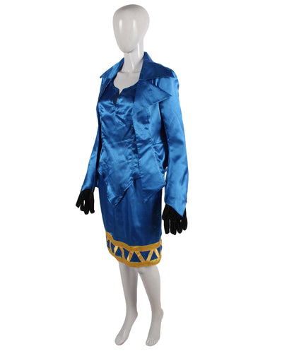 HPO Women's Animated Villain Dark Blue Costume| Perfect for Halloween| Flame-retardant Synthetic Fabric