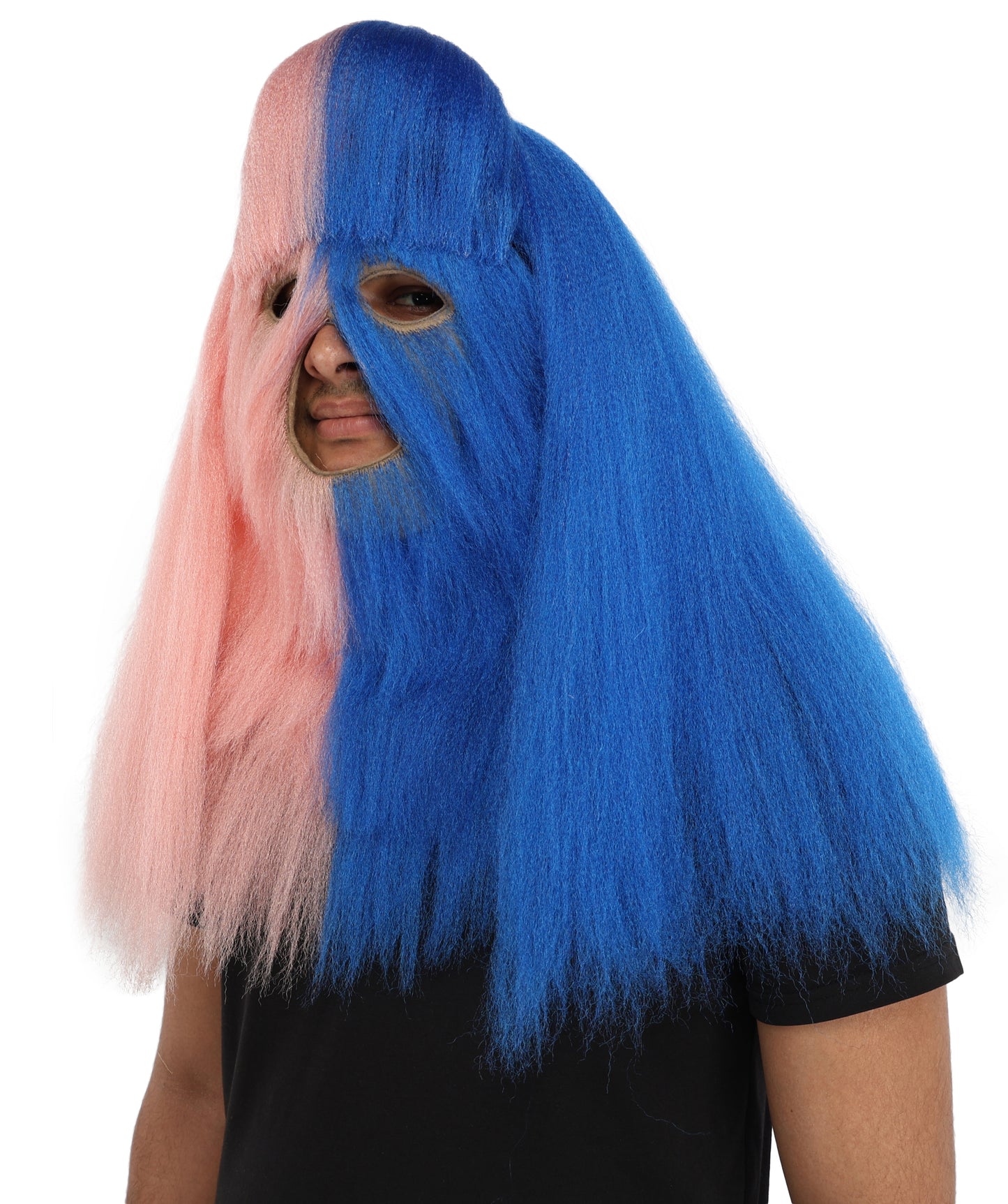 HPO  Extreme Hairy Person Two Part Costume, Mask and Bundle Set - Full-Body Hair Suit Extra-Long Costume Wig for Halloween, Cosplay & Parties - Multiple Color Options