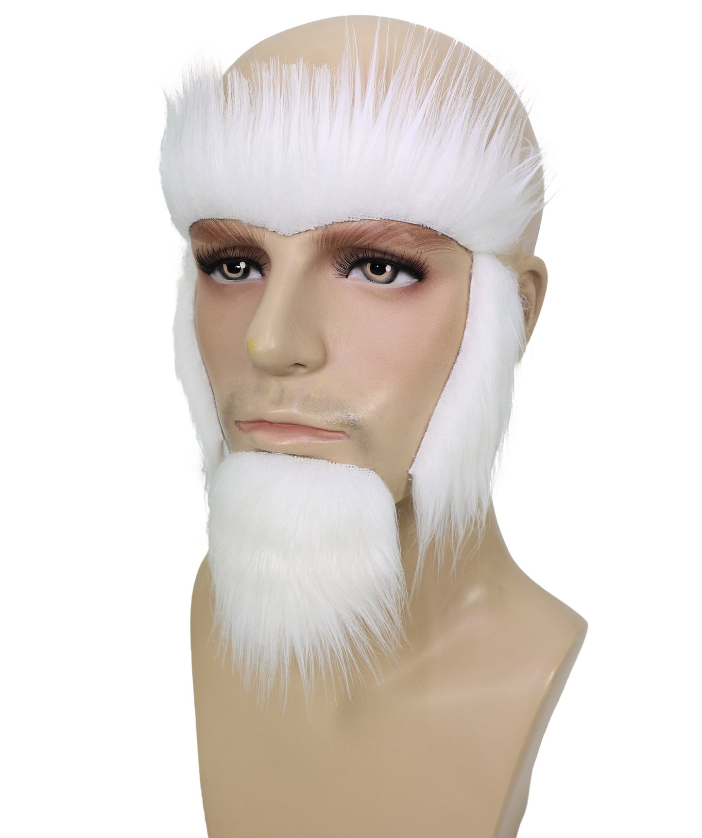 HPO Adult Uncle Sam White Beard, Sideburns & Eyebrows – Self-Adhesive Costume Set