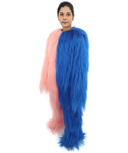 HPO Teen Extreme Hairy Person Two Part Costume, Mask and Bundle Set - Full-Body Hair Suit Extra-Long Costume Wig for Halloween, Cosplay & Parties - Multiple Color Options
