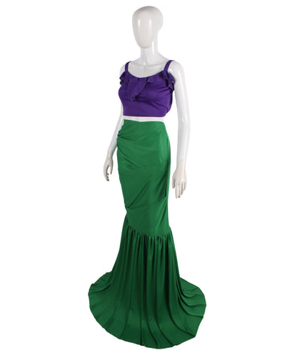 HPO Women's Green Mermaid Costume| Perfect for Halloween| Flame-retardant Synthetic Fabric