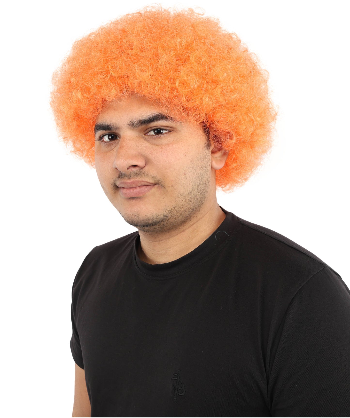HPO Men's Afro Style Clown Wig with Standard Cap  | Flame-Retardant Synthetic Fiber | Ideal for Parties, Cosplay, and Themed Events