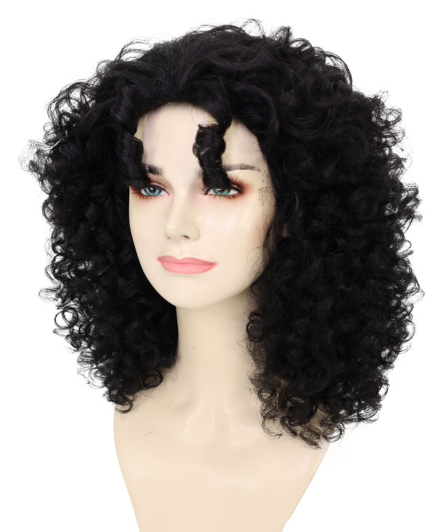 Women’s Full Volume Curly Black Afro Wig | Natural Look Costume & Fashion Wig | Ideal for Halloween | Breathable Capless Cap