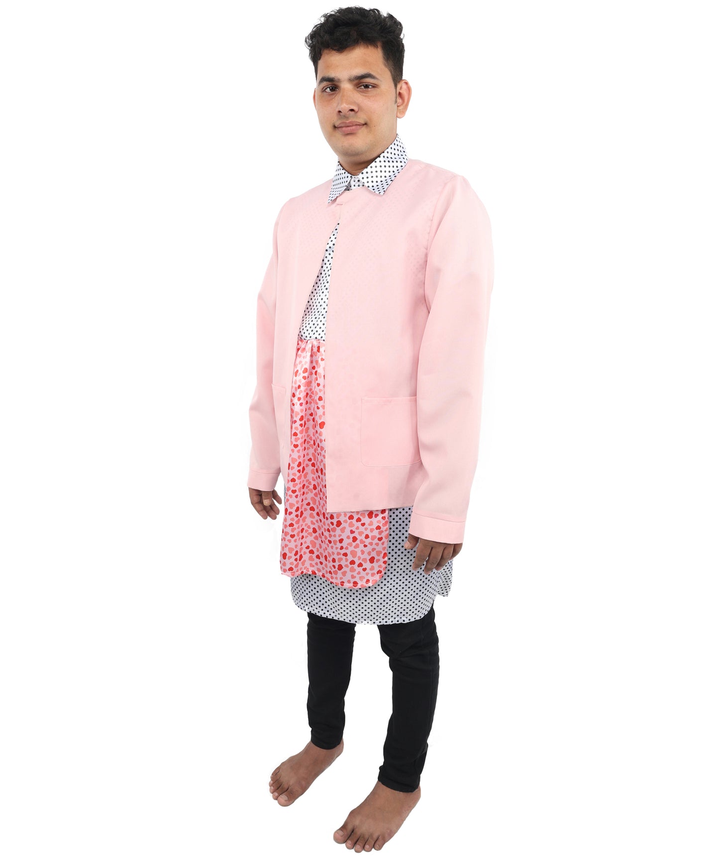 HPO Comedy Retro House Costume – Multicolor Cardigan Jacket with Patterned Styling | Fancy Outfit for Halloween & Cosplay Events