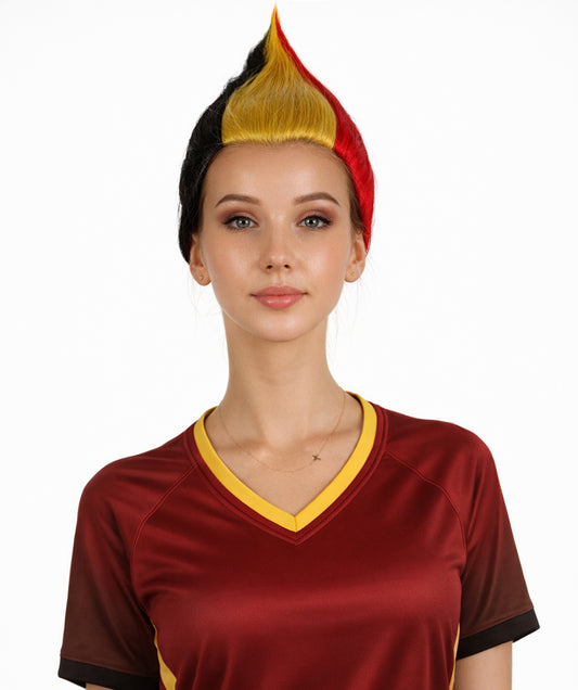 Belgium Flag Sport Troll Wig | Premium Breathable Capless Cap