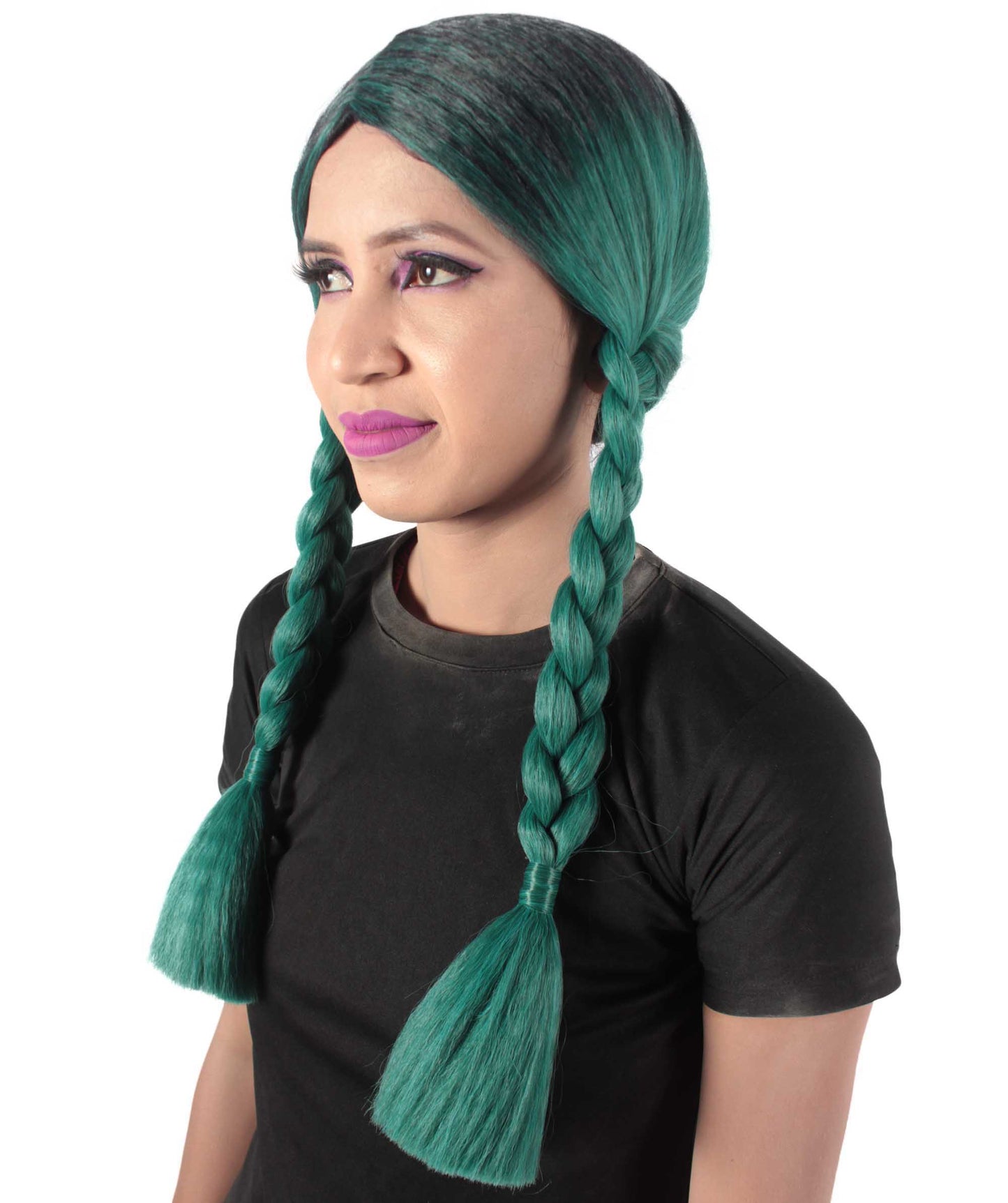 HPO Women's  Braided Gothic Wig | Multiple Color Collections TV Movie Wigs | Premium Breathable Capless Cap