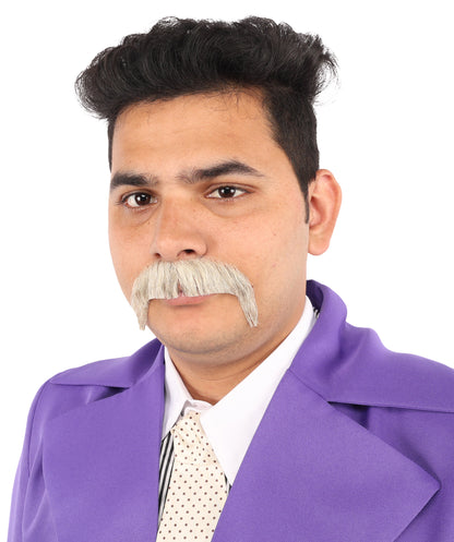 Men's Horseshoe Human Hair Mustache Styles | Facial Hair Multiple Colors Option | HPO