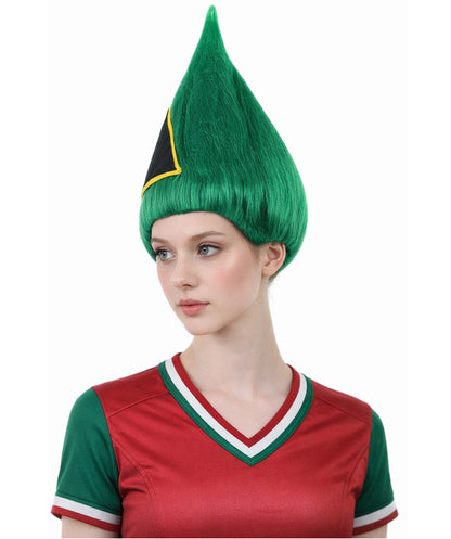 South Africa Flag Troll Wig | National Pride Green Sport Wig | Premium Breathable Capless Cap