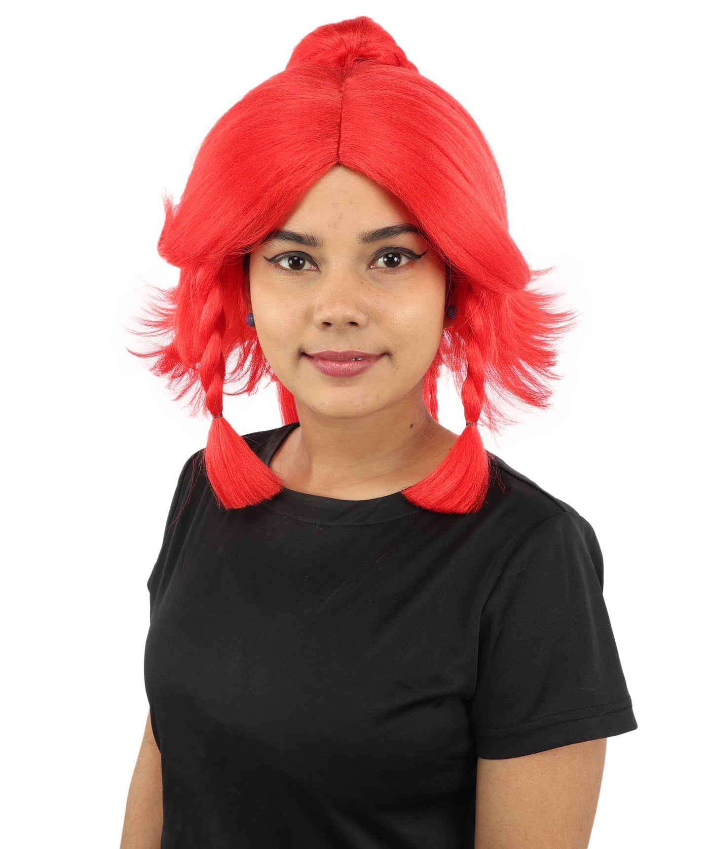 HPO Adult Women's Alien Nature Spirit Hair | Multiple Color Options | Soft Textured Bob with Beaded Braids, Heat Resistant Synthetic Fiber & Breathable Mesh | Halloween, Fantasy Roleplay, Themed Party, Theater & Carnival
