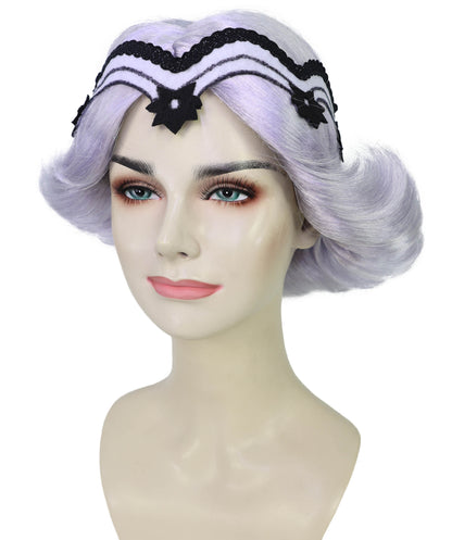 HPO Women's 1920s Flapper Wig with Feather Headband | Short Bob Costume Hair for Gatsby, Speakeasy & Roaring Twenties Parties